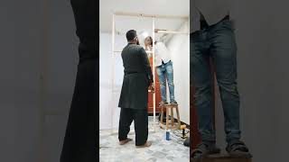 Guest House Frame &amp; MDF Partition Work | Door Frame Installation Progress