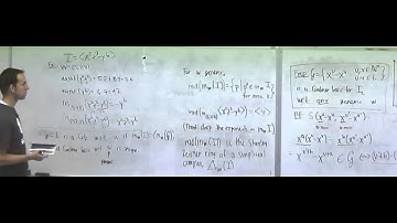Lecture 39 . Combinatorial Commutative Algebra (Federico Ardila)