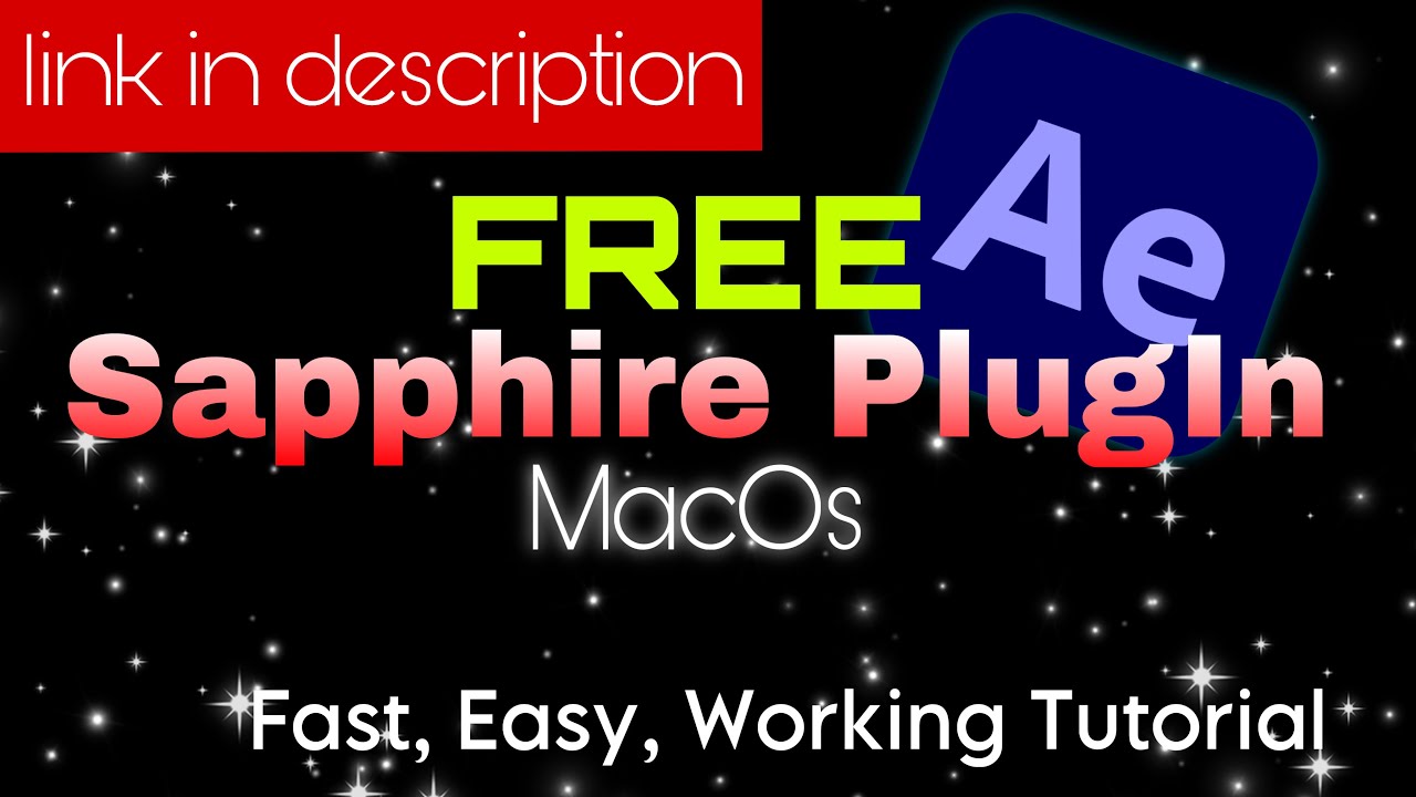 Sapphire Plugin AE for MacOS