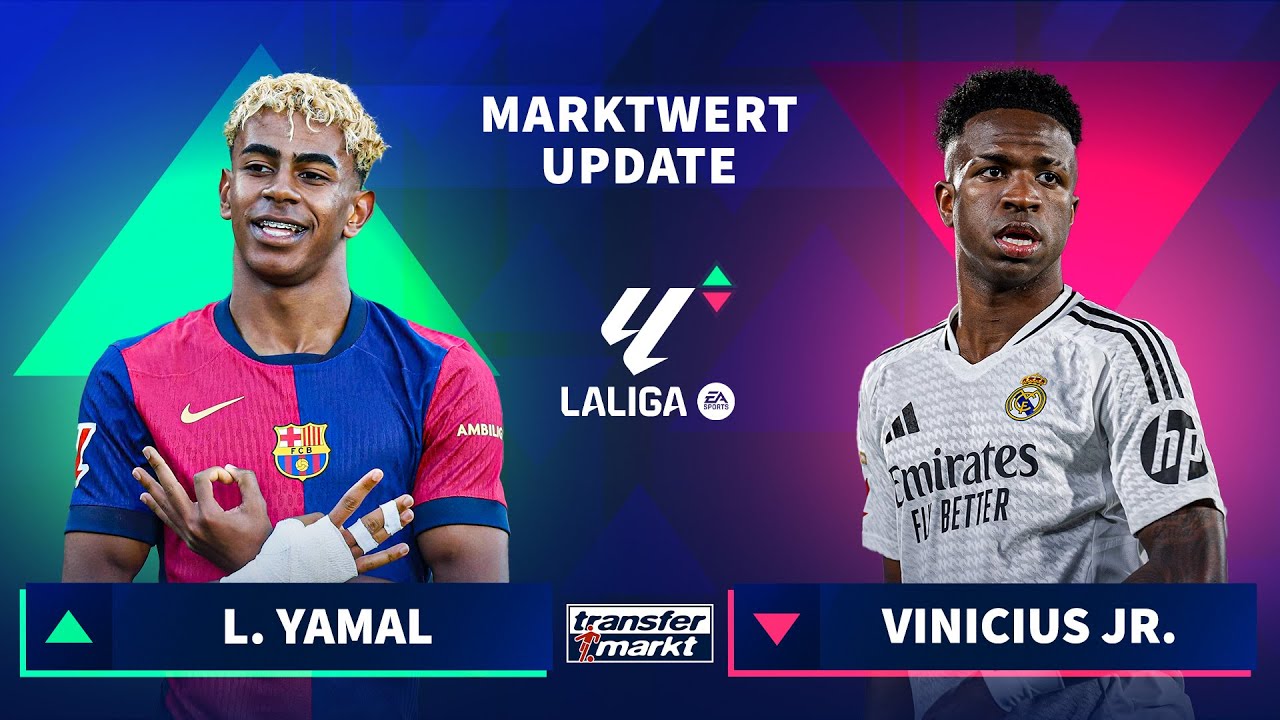Marktwert-Update LaLiga: Yamal stößt Vinicius Jr. vom Thron und ist wertvollster Spieler der Welt