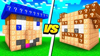 Jeffy vs Marvin LUCKY BLOCK House Battle in Minecraft!