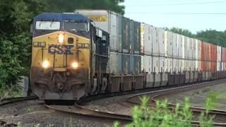 CSX Train Goes Under The Rainbow in 4K