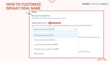 How to customize default deal name