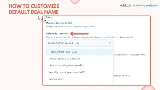 How to customize default deal name