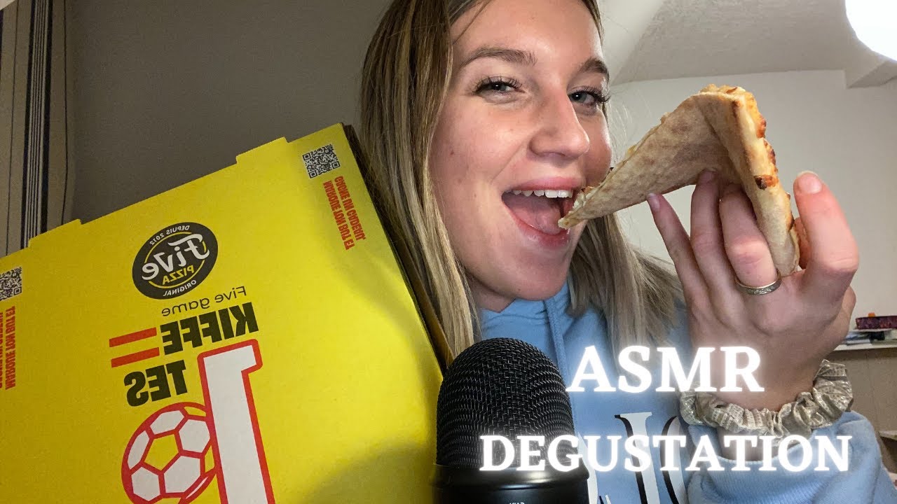ASMR - DEGUSTATION DE PIZZA (bruits de bouche) 🍕 👄 #asmr #mouthsounds   #asmrfrançais #degustation