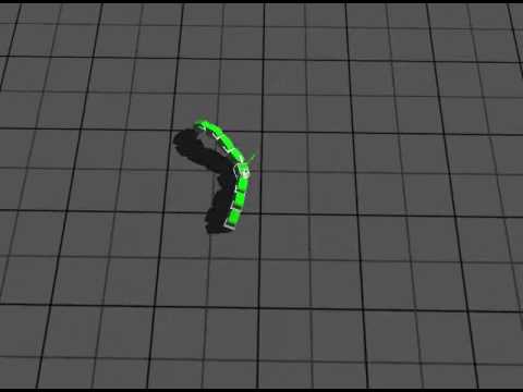 Homogeneous Controllers (During Evolution) for HypeNEAT Modular Snake-like Robot