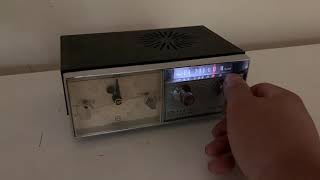 Black Boat Anchor 1966 General Electric Model C551D Solid State AM Clock Radio Works Great Rugged