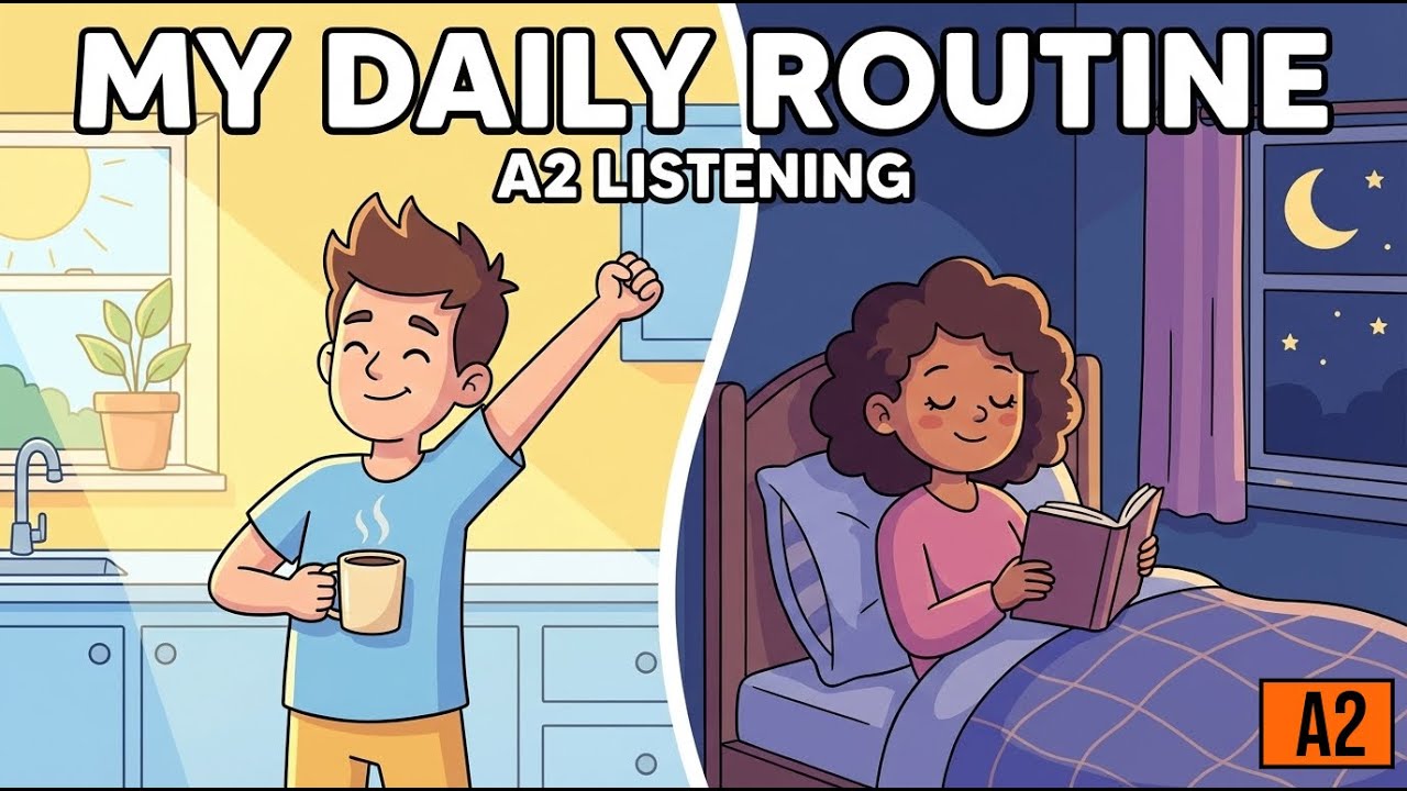 My Daily Routine in English | Listening Practice Level A2 (Subtitles ...