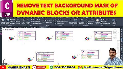 Remove Text Background Mask of Block Attributes in AutoCAD Civil 3d | remove background text in Cad