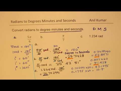 تصویری: نحوه تبدیل دقیقه به رادیان