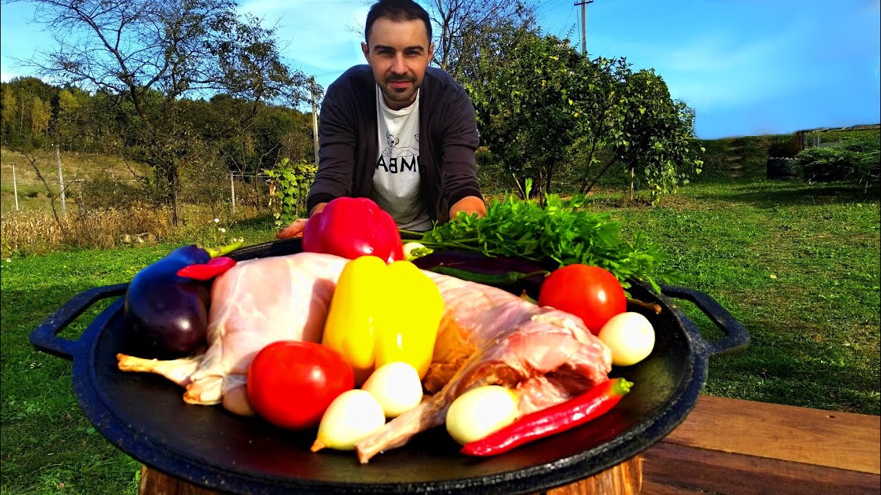 Cooking Rabbit with Vegetables on the Skillet RECIPE! How to cook