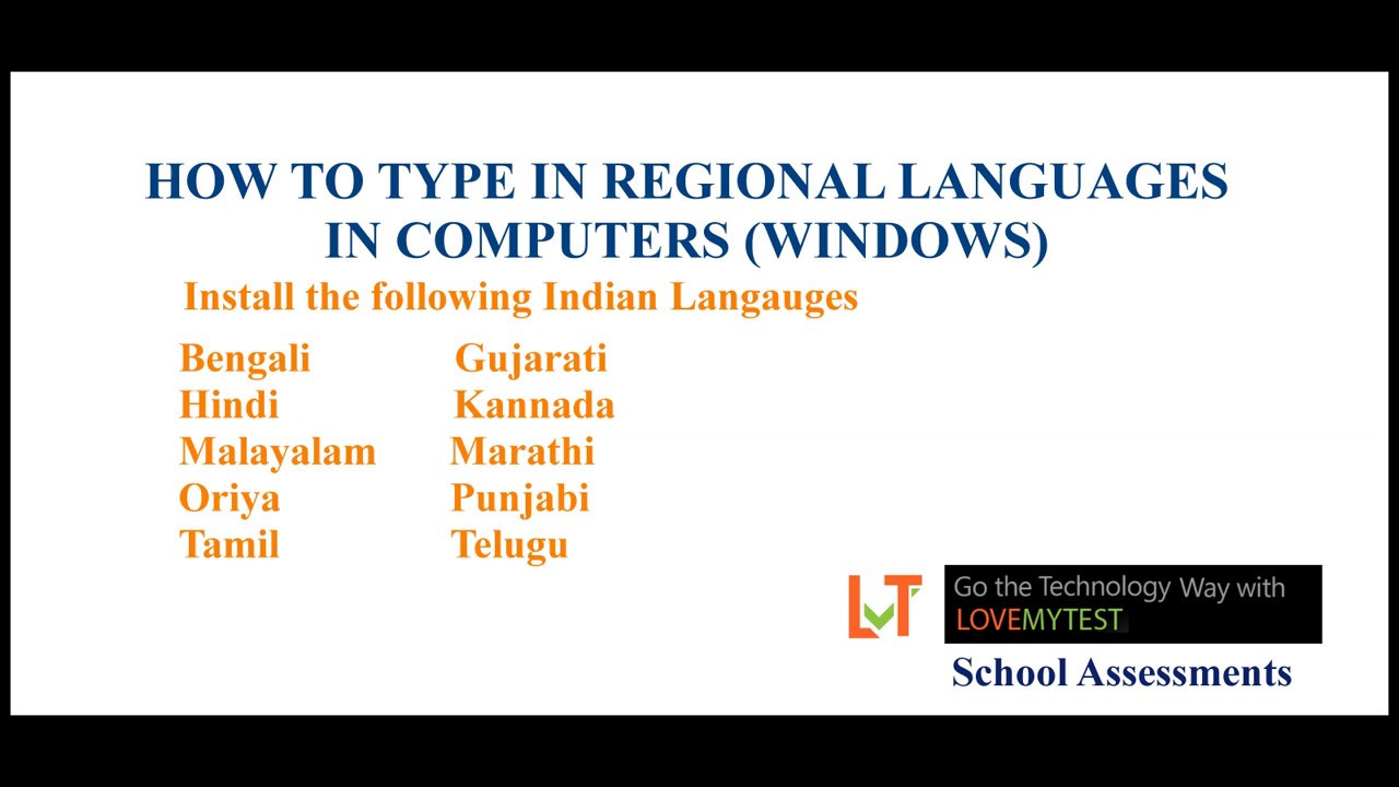 Typing in regional languages - YouTube