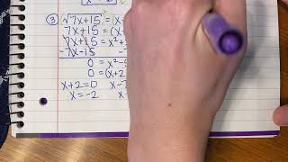 A2 6.4 Day 1 Notes - Solving Radical Equations