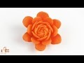 How To Make Carrot Rose Flowers Carving - Vegetable Carving &amp; Designs