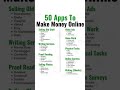 50 Apps To Make Money Online #money #jobvacancy #job #jobsearch #uskjobs #findmyjob #earnmoneyonline