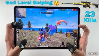 Xiaomi pad 6 gaming 1 vs 4 free fire gameplay Double AWM sniper with fastest 3 finger handcam screenshot 3
