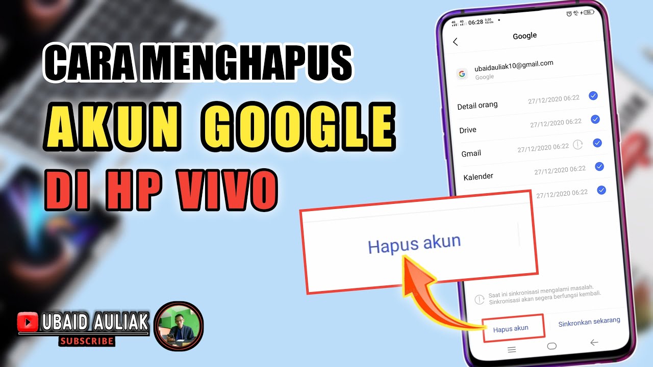 Cara Menghapus Akun Google Di Hp Vivo - Youtube