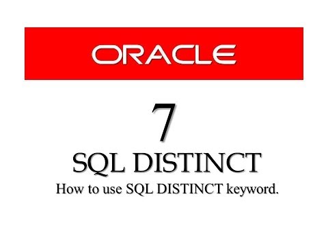 Oracle Database11g tutorials 7 | |SQL DISTINCT keyword || SQL tutorials