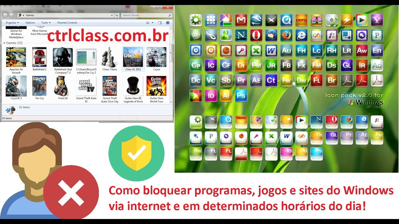 Bloqueando programas, jogos e sites que poderão tirar a atenção da