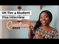 UK Tier 4 Student Visa Interview questions 2020 | Part 1 of 4
