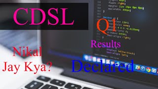 CDSL q1resultscdslcentral depository nsdlbsensedmat acdmat ac holder company share in dmat
