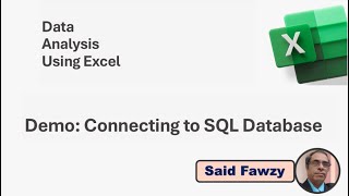 Data Analysis Using Excel: Demo Connect to SQL Server (Arabic)
