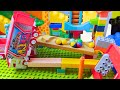Satisfying Building Block Coaster Marbles Run Race ASMR - Building Duplo Marble Run ASMR