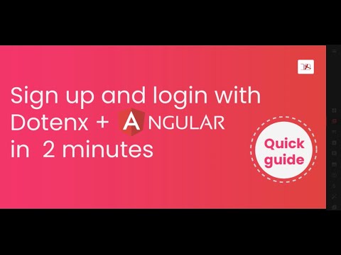 Sign-in and Sign-up for Angular application with zero back-end code using DoTenX