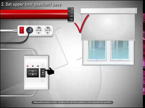 Setting limit positions of heicko tubular motors ERE, HRE, HREBH with motor setting cable HR130001-E