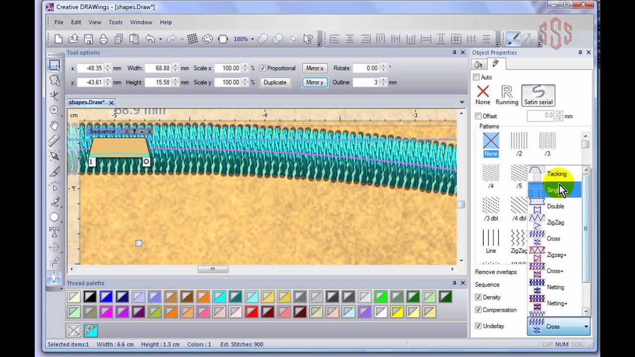Satin Outline Janome Artistic Sewing Suite Embroidery Machine