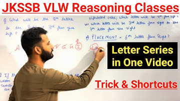 Letter Series in One Video - JKSSB VLW Reasoning Classes // Tricks & Shortcuts | Important Questions