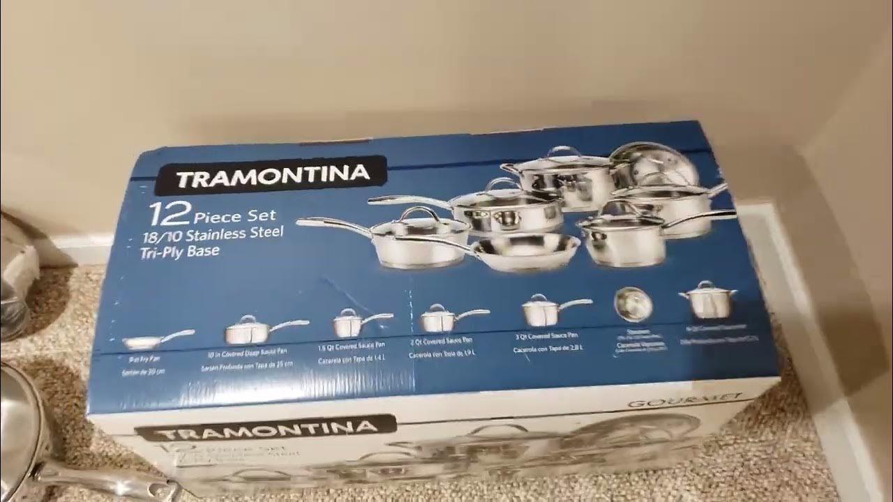 Tramontina 12-piece Tri-Ply Clad Stainless Steel Cookware Set