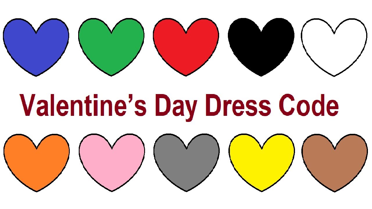 Valentine’s Day Dress Code 2023 Valentine color code Dress Color