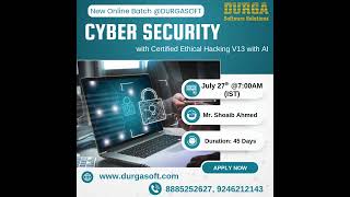 Cyber Security with Certified Ethical Hacking V13 with AI Online Training @ DURGASOFT #durgasoftware