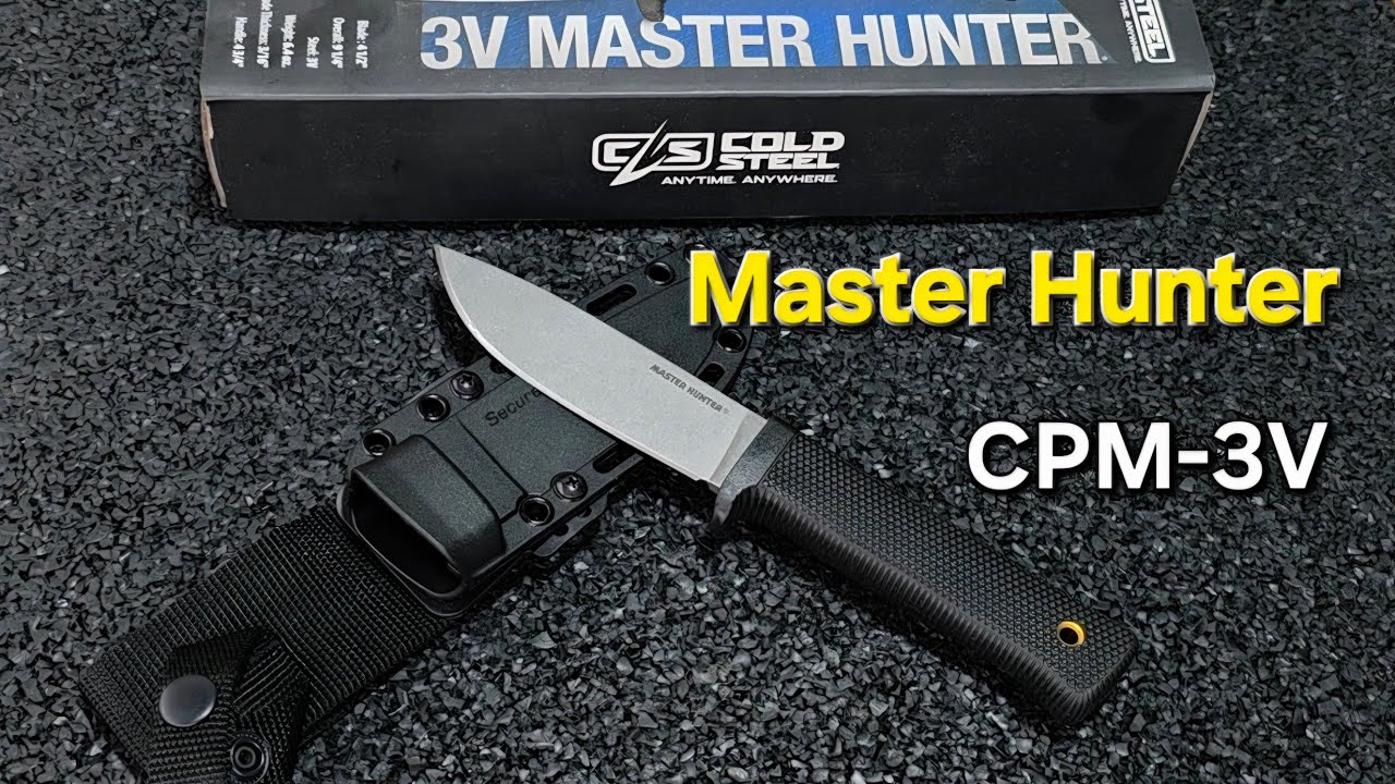 Cold Steel Master Hunter Fixed Blade Knife (4.5" Stonewash CPM-3V) มีดใบตาย