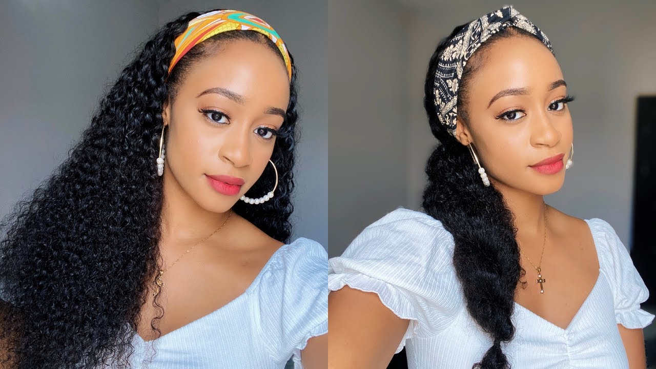 EASY GRAB N GO 26 inch CURLY HEADBAND WIG Alipearl hair YouTube