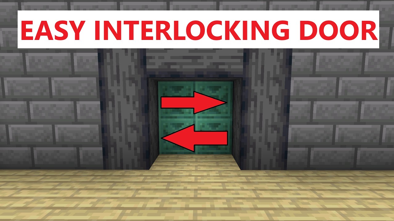 Easy 2x2 Interlocking Door Tutorial For Minecraft Bedrock - YouTube