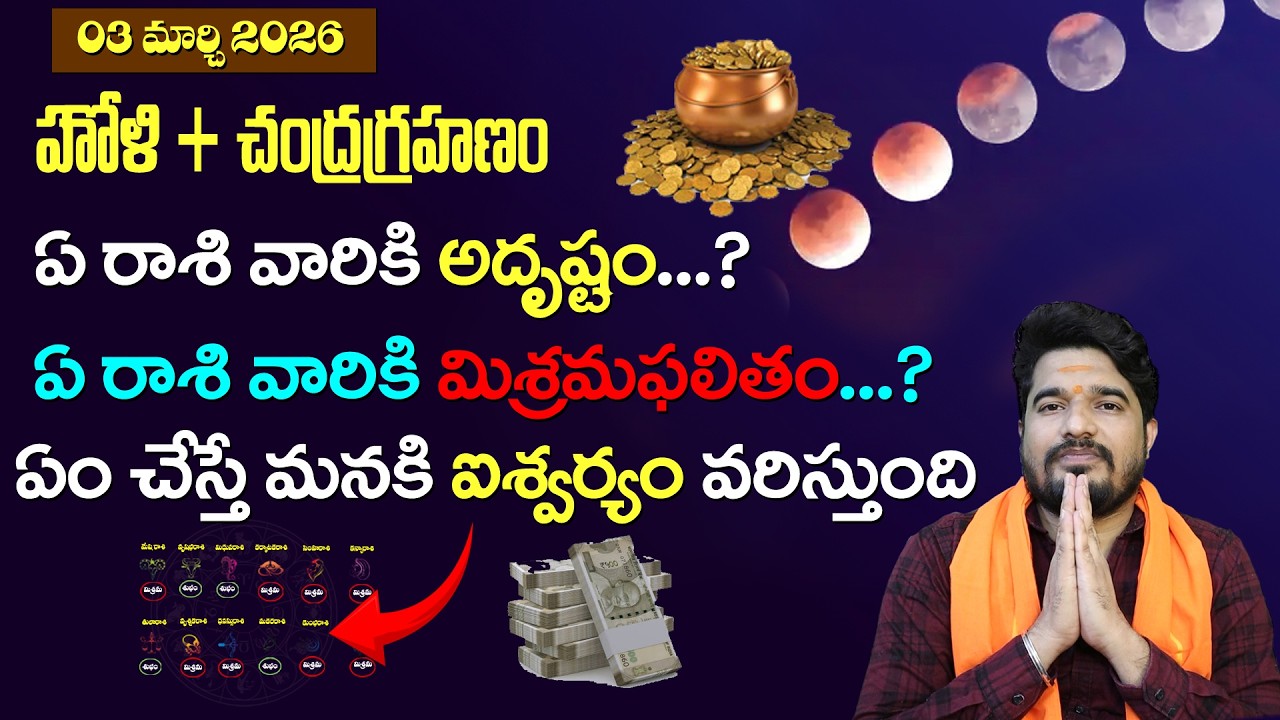 Сатья Саи Шарма О 3 марта Чандра Граханам | Чандра Граханам | Лунное затмение в Холи 2026 г.