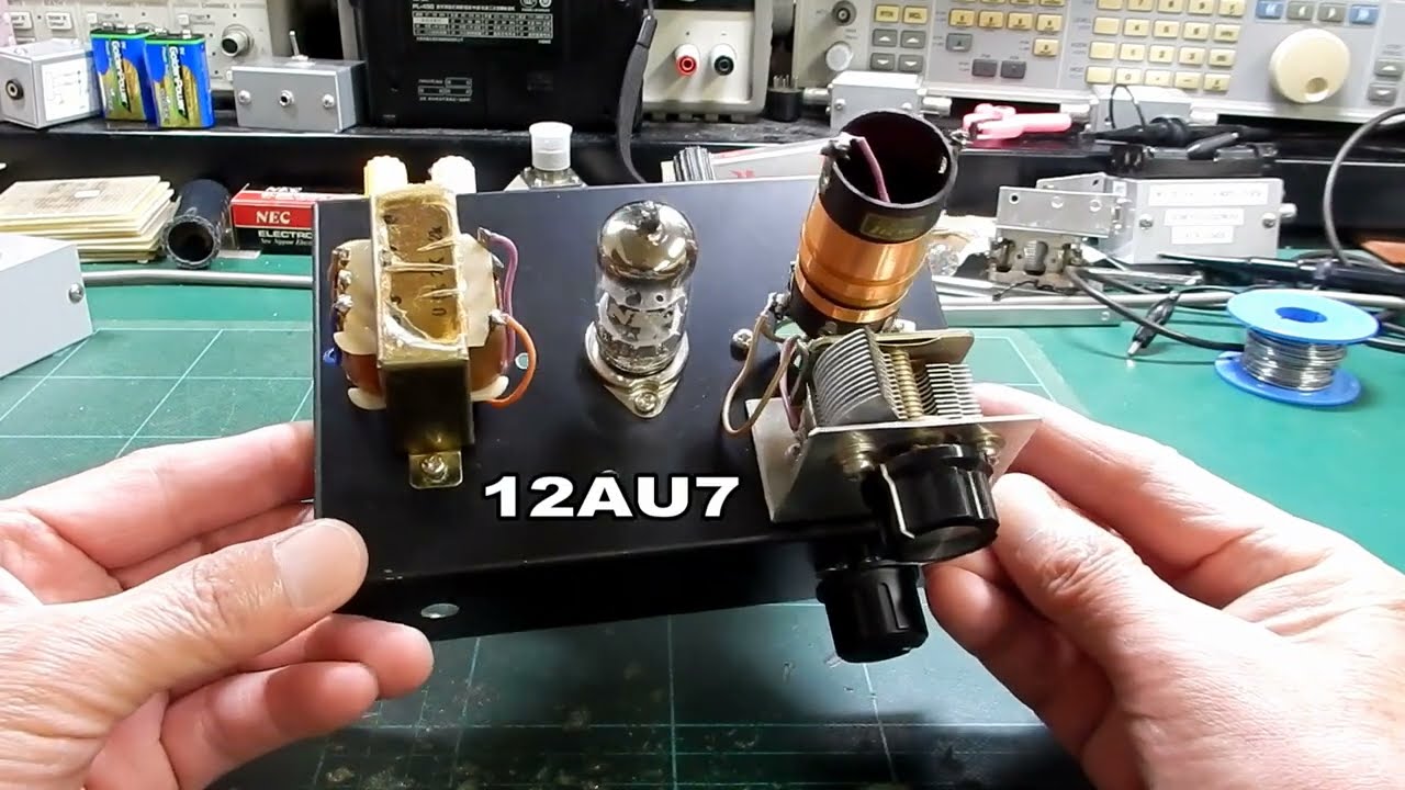 12Vでスピーカを鳴らす真空管ラジオの実験 - YouTube
