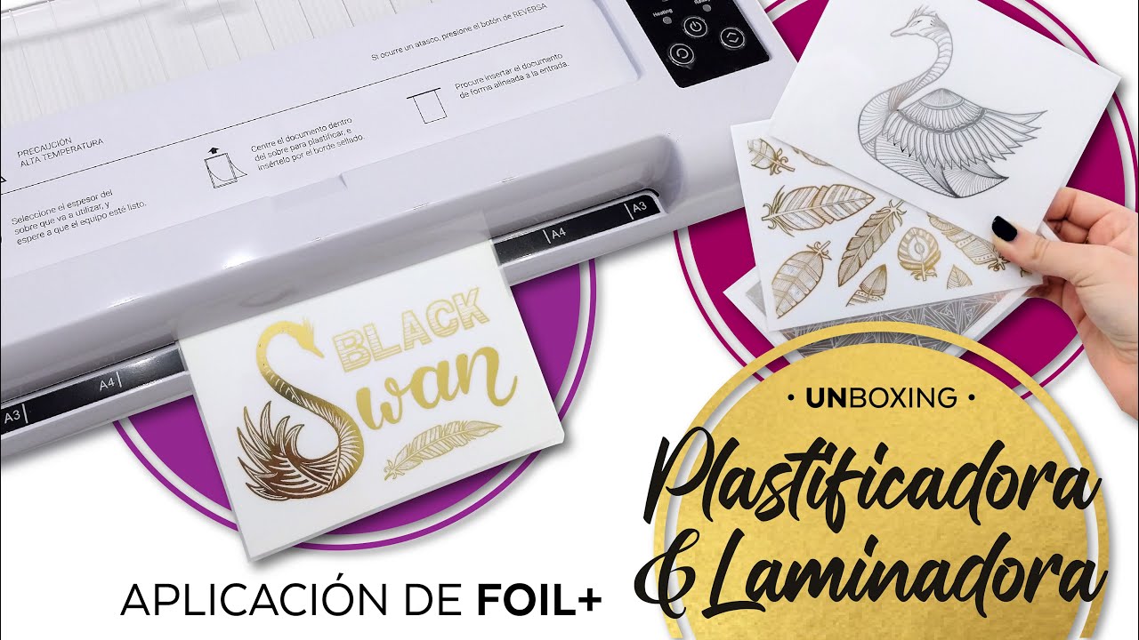 Unboxing y Reseña | Plastificadora y Laminadora Binderplus: Aplicación de foil y Plastificado [CC]