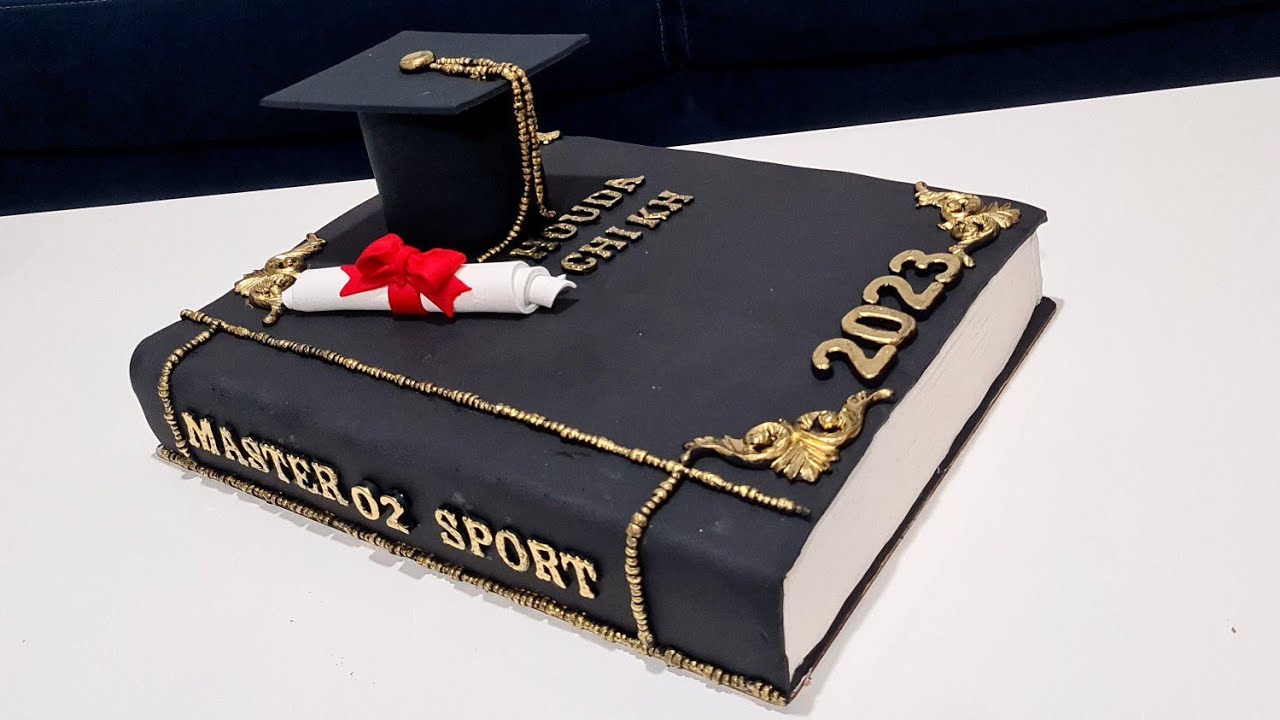 كيك ديزاين كيكة نجاح بكل التفاصيل طريقة صنع الديكورات والتغليف بحواف حادة والغاناش  Cake design