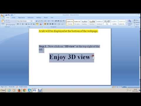 How to get 3D view in Firefox