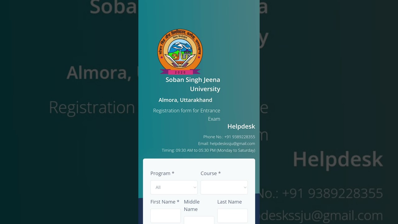 Soban Singh Jeena University, Almora, SSJU B.Ed./M.Ed. entrance exam 2023 forms out!!!!