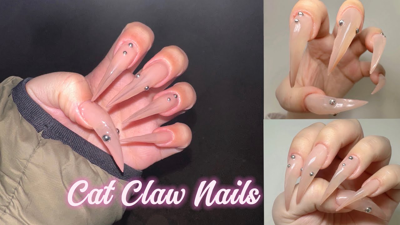 얼렁뚱땡 네일로그 💅 | 고양이 발톱 네일 (Cat Claw Nails) | 알리 재료 셀프네일