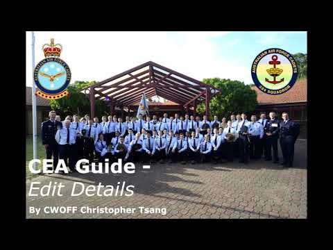 Cadet Enterprise Application - Edit Personal Details