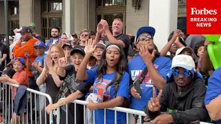 HAPPENING NOW: Fans Line Up For New York City's Knicks Victory Parade Happening Now
