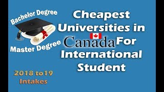 Top Cheapest Universities in CANADA For International Students 2023 |  List of Cheapest Universities