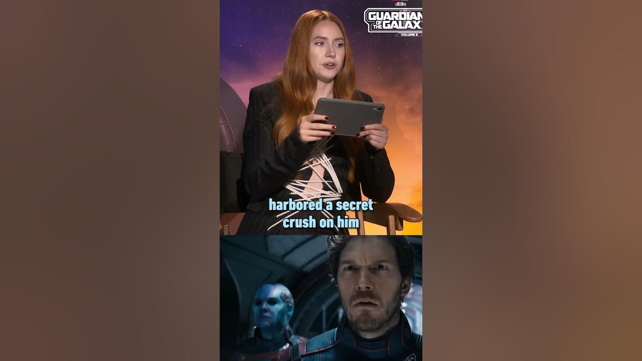 Karen Gillan reacts to the Nebula/Quill ship #guardiansofthegalaxy #marvel #mcu #guardians #shorts