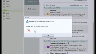 Kies3 Messages Backup Error screenshot 4