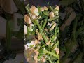 Rau muống xào đậu hũ.(water spinach &amp; tofu.)
